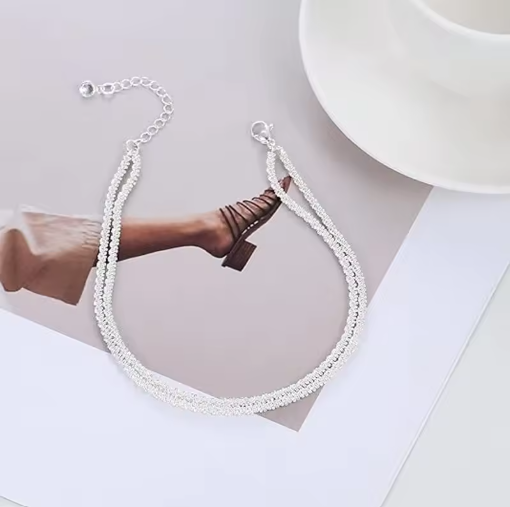 Unisex Daily Wear Oversized Chain Anklet – Titanium Steel Layered Statement Jewelry