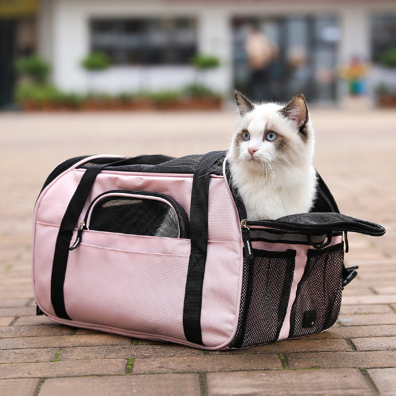 Oxford Cat Carrier Bag – Lightweight Portable Pet Travel Bag for Cats
