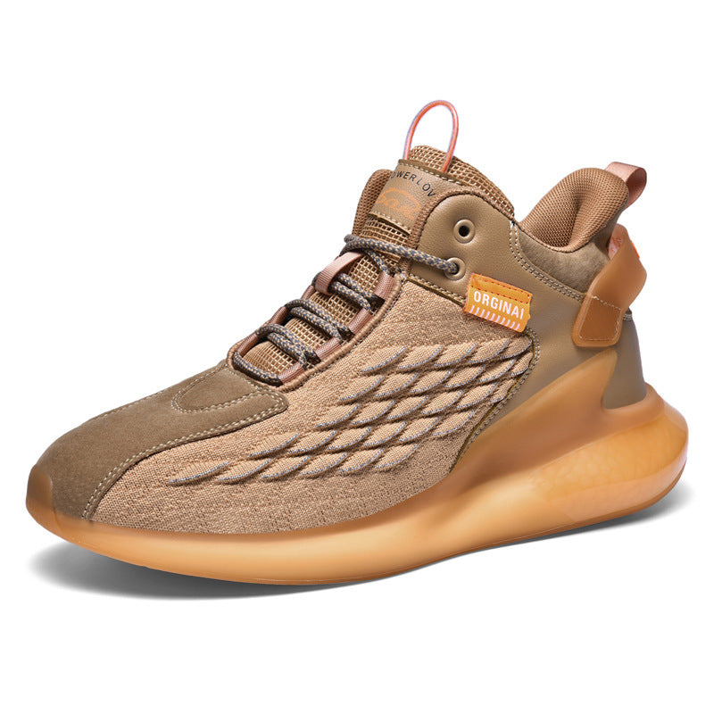 Men's Breathable Luminous Mid-Top Sneakers (Casual)