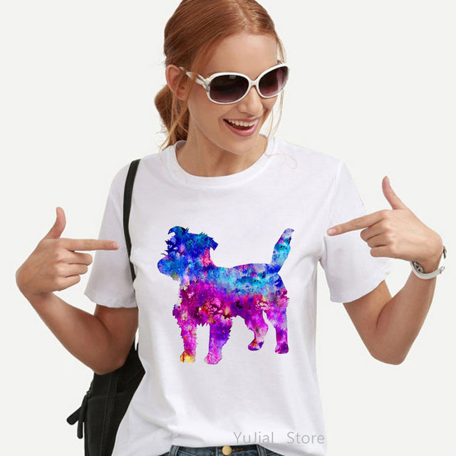 Watercolor Leopard Chihuahua Animal Print T-Shirt for Women