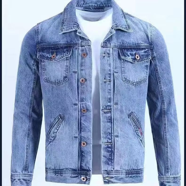 Men’s Retro Fall Denim Jacket – Stylish Casual Lightweight Jacket