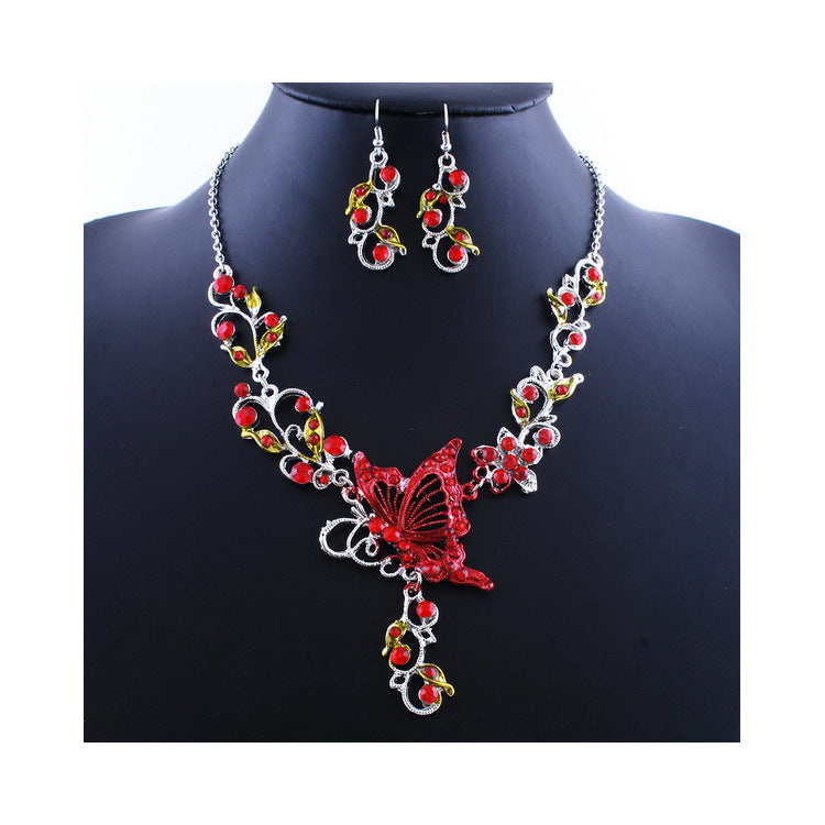 Butterfly Love Necklace Jewelry Set