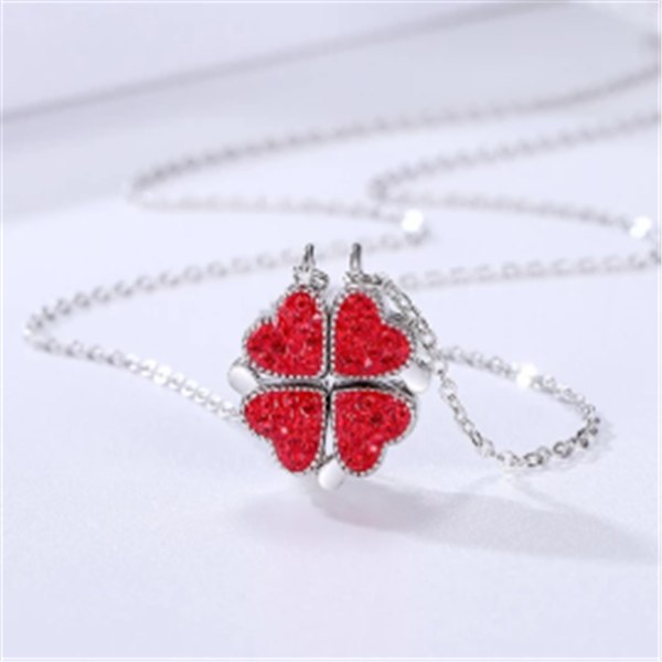 Clover Heart Adjustable Choker Necklace