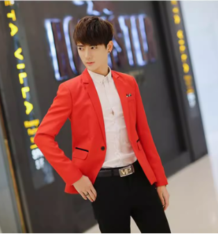 Men’s Korean Slim Fit Cotton Blazer – Smart Casual Spring & Fall Jacket, M–5XL