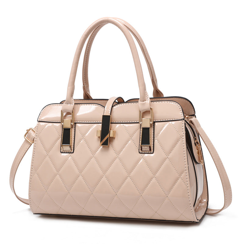 Structured PU Shoulder Bag – Large Women’s Messenger Handbag with Soft Handle