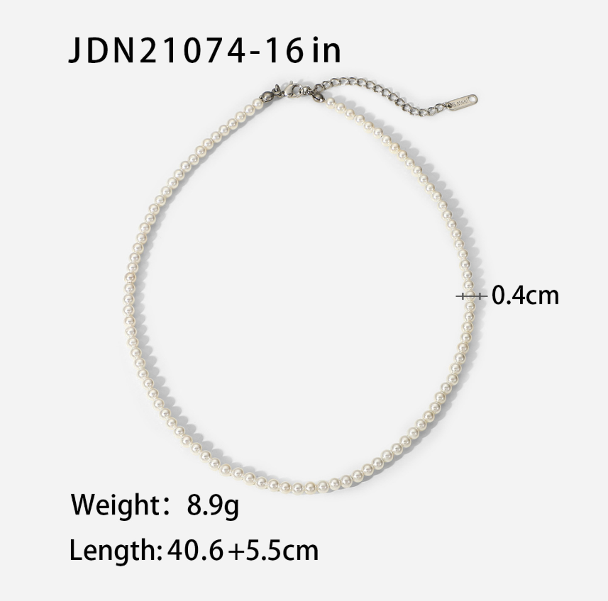 Men's Pearl Necklace 4mm