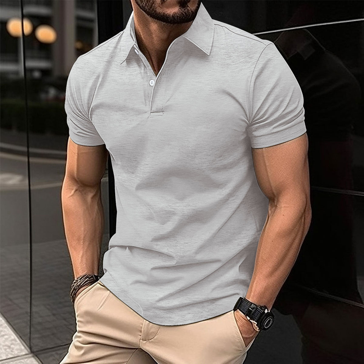 Men’s Short Sleeve Cotton Blend Polo Shirt – Classic Casual Summer Polo, S–3XL