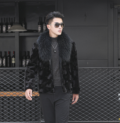 Men’s Faux Fur Coat – Trendy Mid-Length Winter Fashion Jacket