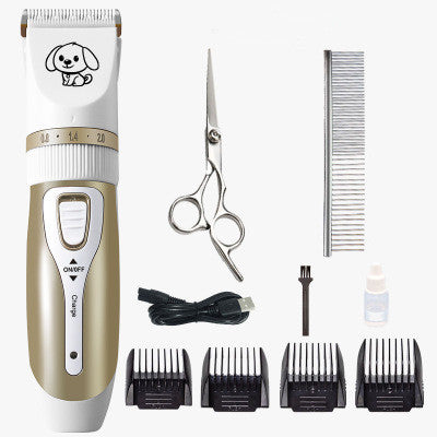 Electric Dog Hair Trimmer – Rechargeable Ceramic Pet Grooming Clipper