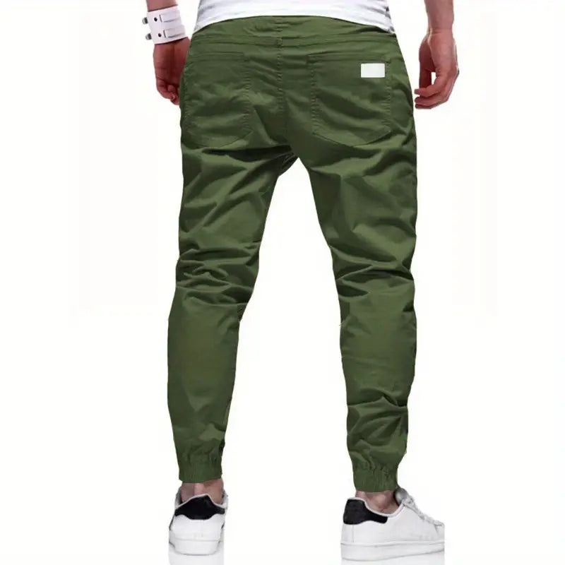 Men’s Casual Drawstring Cargo Jogger Pants – Comfortable Utility Trousers – USA