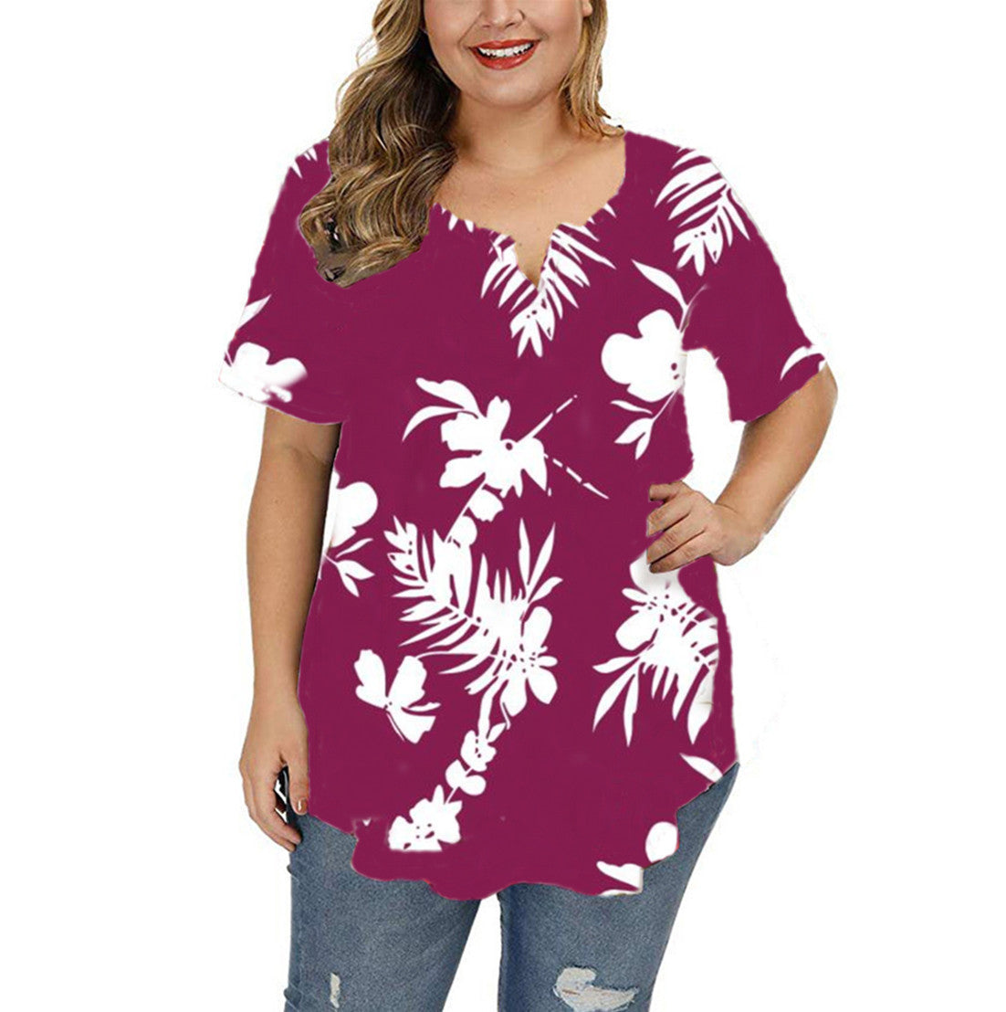 Women’s Plus Size Casual Loose Top – Relaxed Fit Street Fashion Shirt