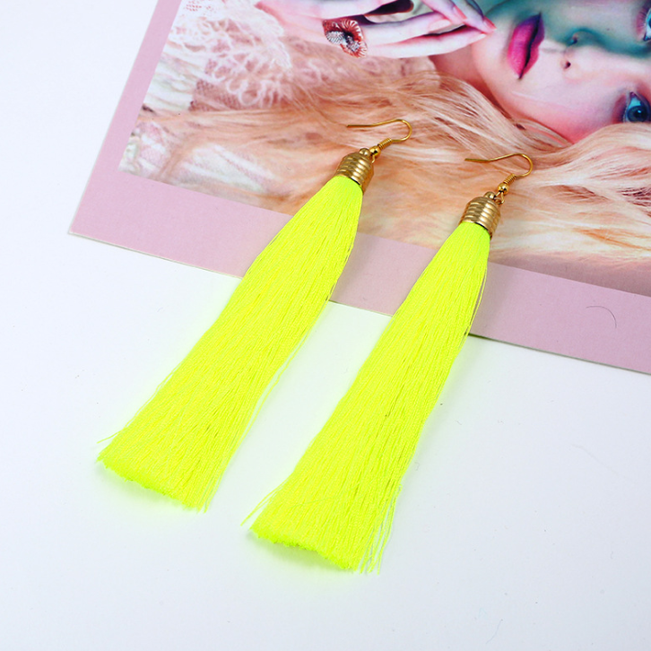 Long Tassel Dangle Earrings for Women – Elegant Statement Jewelry