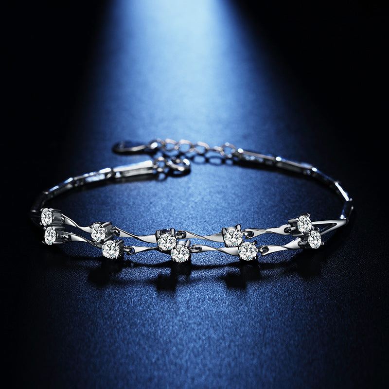Luxury Double Layer Bamboo Bracelet for Women