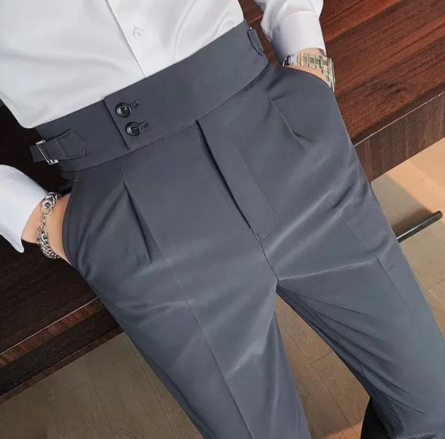 Men’s British Business Casual Trousers – Smart Office Pants