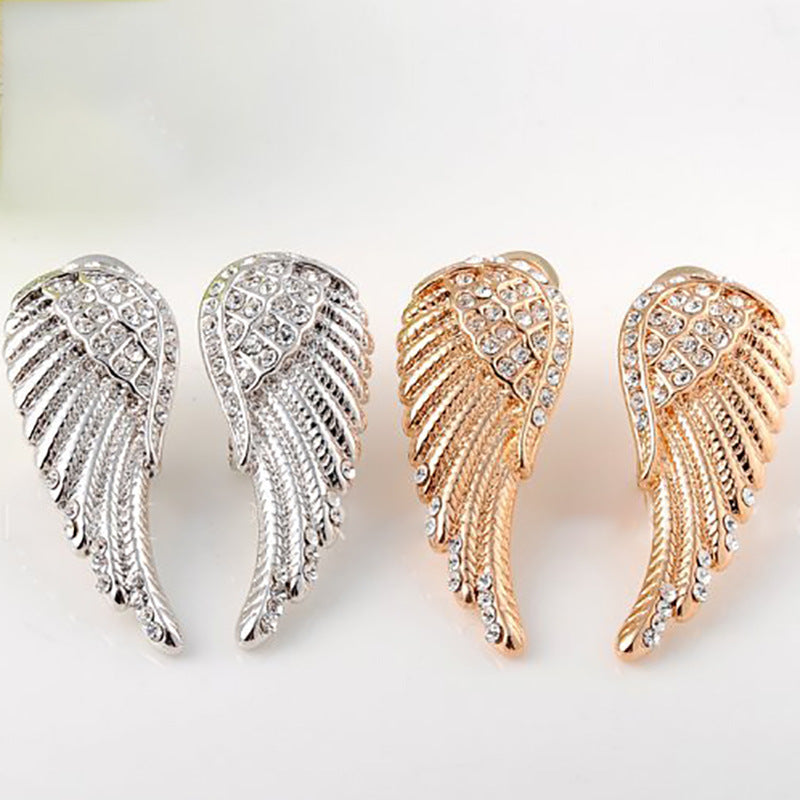 Creative Wing Rhinestone Earrings for Women – Sparkling Statement Jewelry