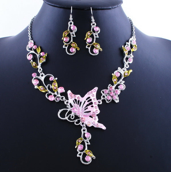 Butterfly Love Necklace Jewelry Set