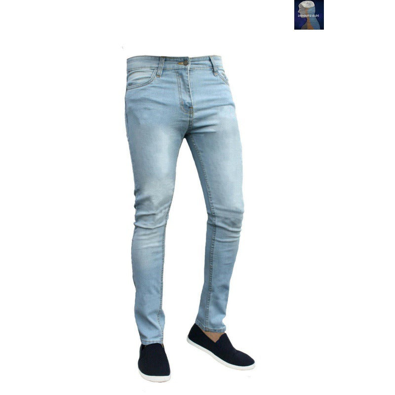 Men’s Stretch Skinny Slim-Fit Jeans – Mid-Waist Casual Denim Pants, S–3XL