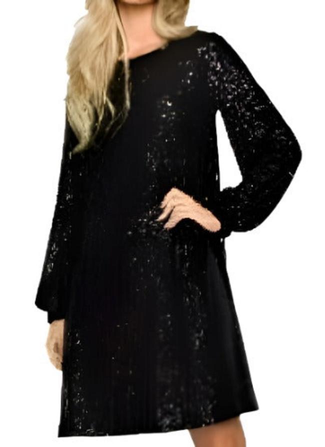 GB Sequin Party Dress – Sparkly Sequin Mini Dress for Women