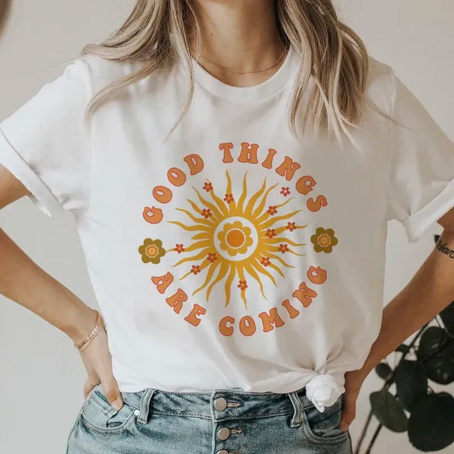 Women’s 90s Smile Letter Graphic T-Shirt – Retro Casual Short Sleeve Tee
