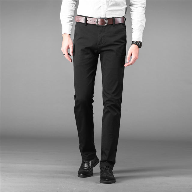 Men’s Cotton Stretch Oversized Casual Business Pants – Comfortable Trousers – USA