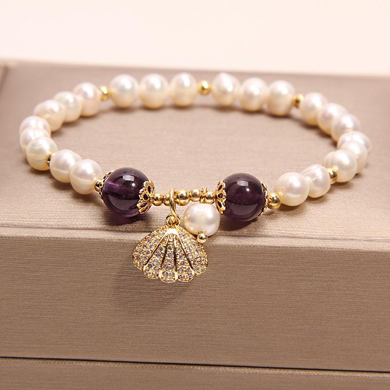 Women’s Natural Freshwater Pearl Bracelet – Elegant Classic Pearl Jewelry