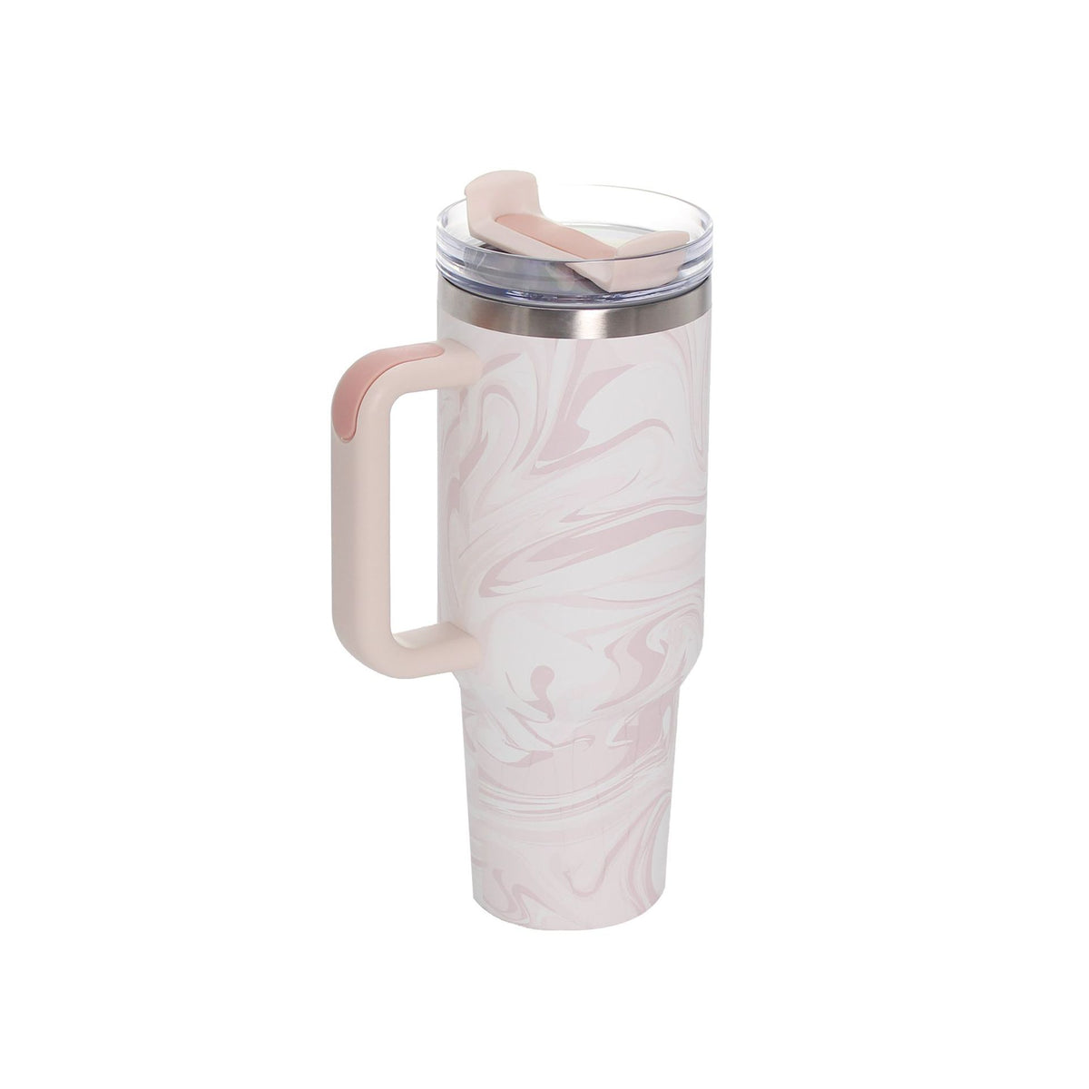 40oz Stainless Steel Travel Mug with Straw & Handle – Insulated 1200ML Tumbler
