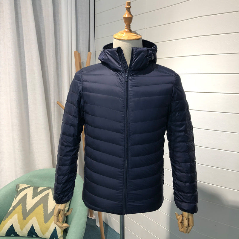 Men’s 90% Down Lightweight Hooded Winter Jacket – USA