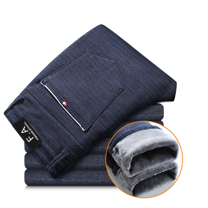 Men’s Thickened Fleece Pants – Warm Winter Casual Trousers
