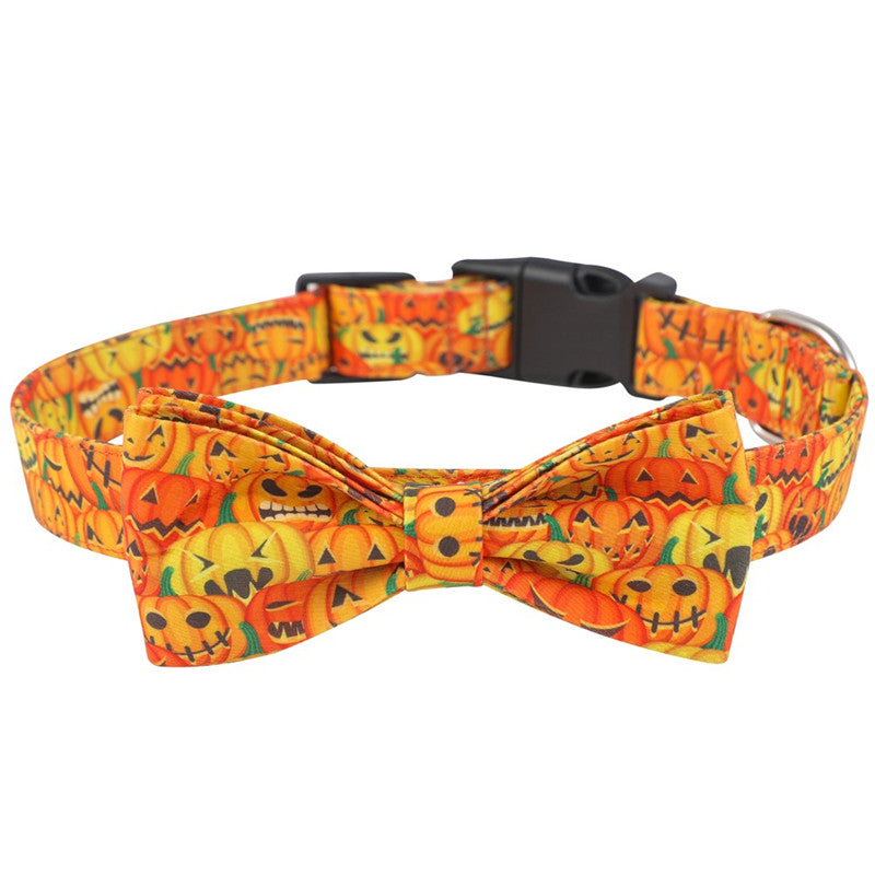 Halloween Dog Collar – Adjustable Spooky Cartoon Pet Collar for Small to Large Dogs