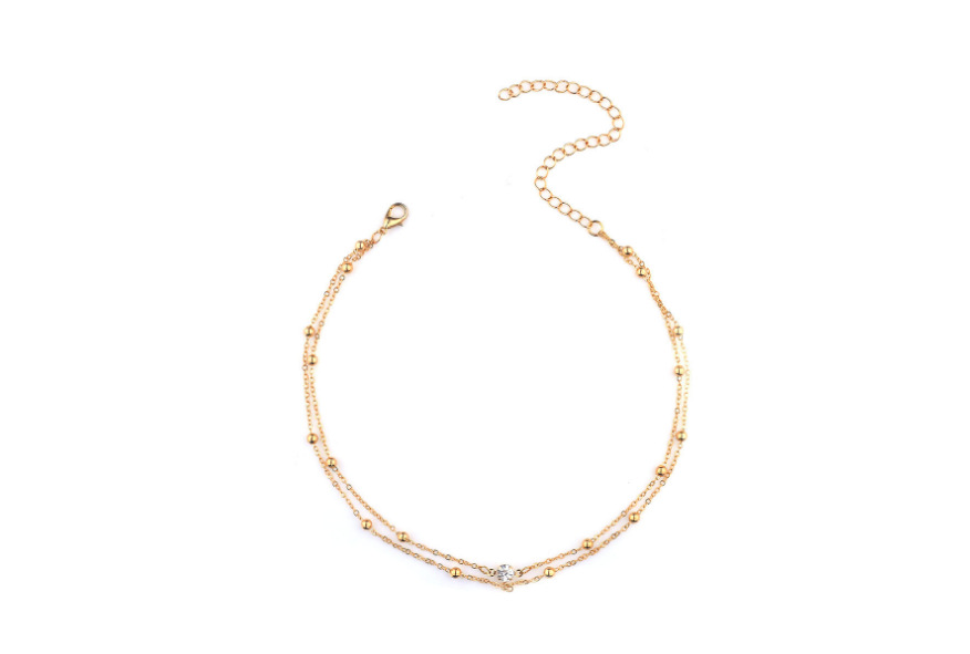 Women’s Rhinestone Tassel Body Chain – Gold & Silver Chest Chain Necklace Statement Jewelry