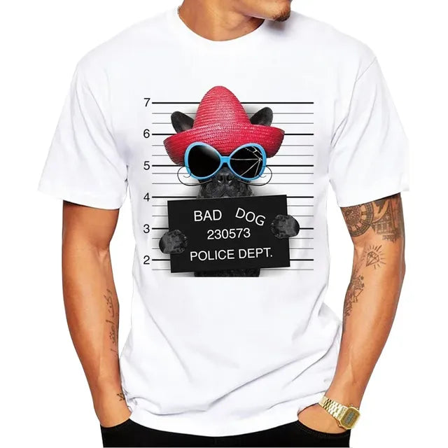 Men’s French Bulldog Graphic T-Shirt – Breathable Casual Dog Lover Tee, S–5XL