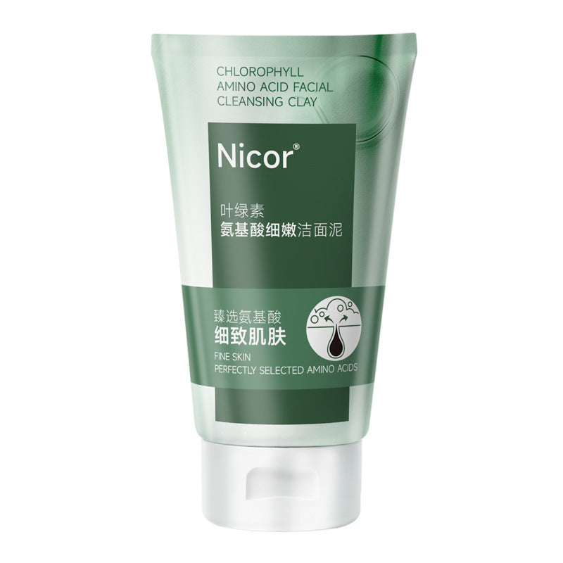 Nicor Chlorophyll Amino Acid Cleansing Foam – Gentle Hydrating & Oil Balancing Facial Cleanser for All Skin Types