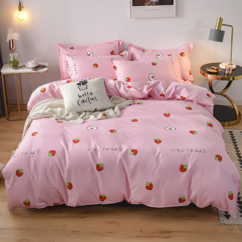 Thick Cotton Bedding Set for Fall & Winter – Cozy 4-Piece Bed Set