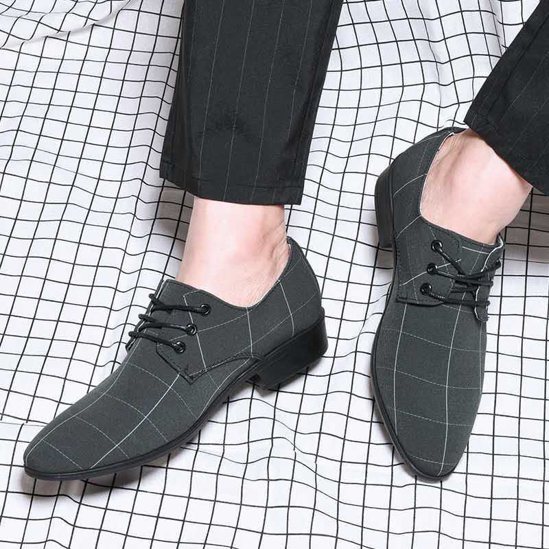 Men’s Formal Leather Lace-Up Shoes – Classic Business Dress Footwear