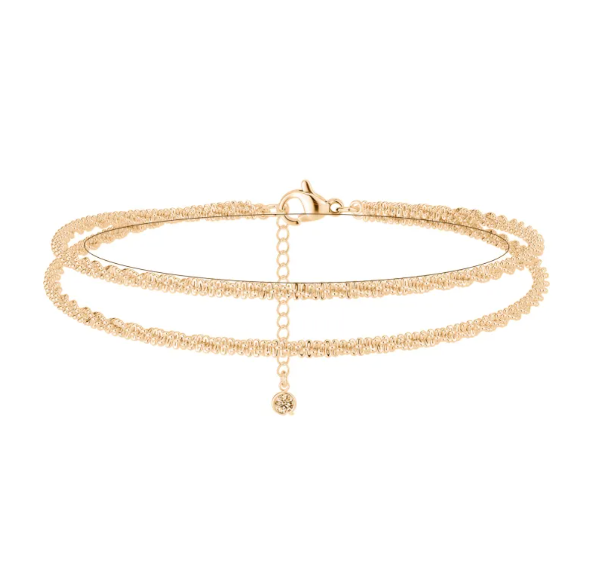 Double Layer Sparkling Anklet