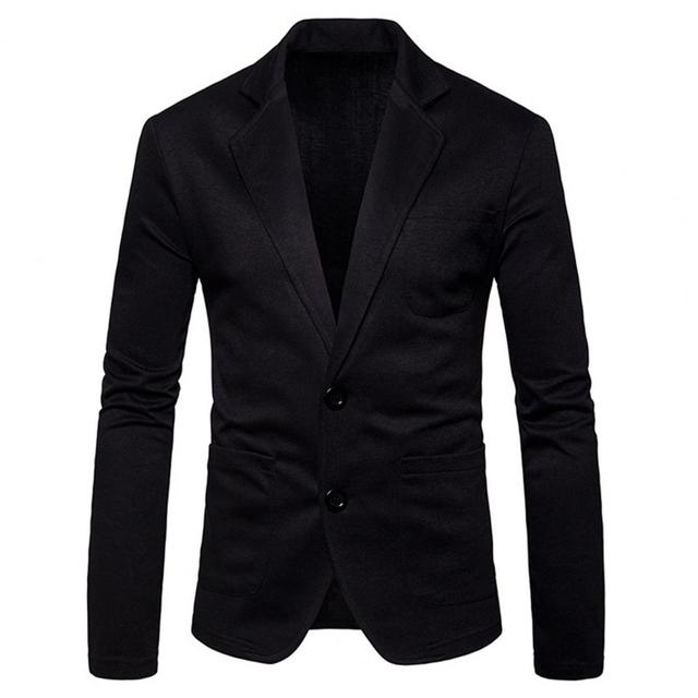 Men’s Slim Fit Knitted Blazer – Cotton Blend Casual Business Jacket, S–2XL