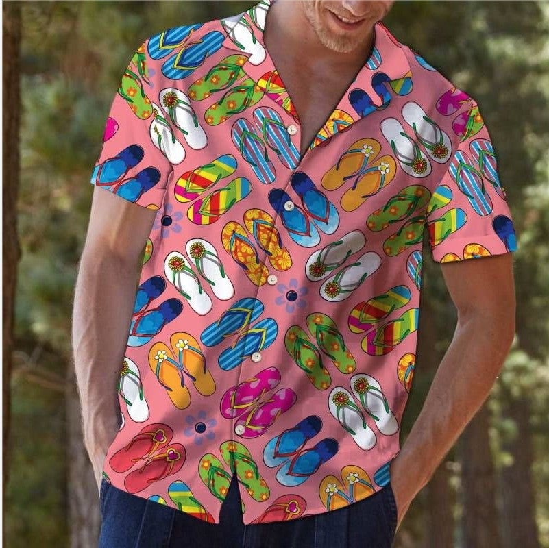 Men’s Hawaiian Cotton Beach Shirt – Breathable Stretch Casual Summer Shirt, S–3XL