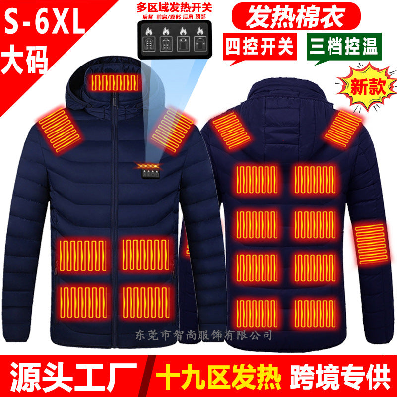 Smart Heated USB Graphene Jacket – Unisex Adjustable Winter Heating Jacket, S–6XL