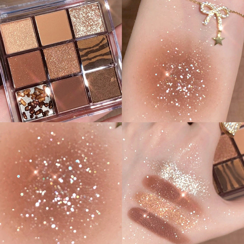 DIKALU Sunset Glow 9-Color Eyeshadow Palette – Matte & Shimmer