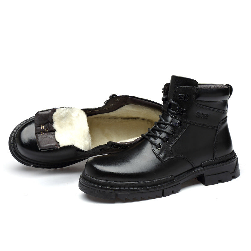 First Layer Leather Martin Boots