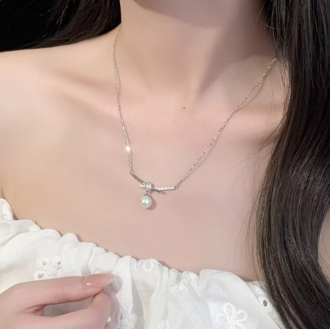 S925 Sterling Silver Pearl Necklace