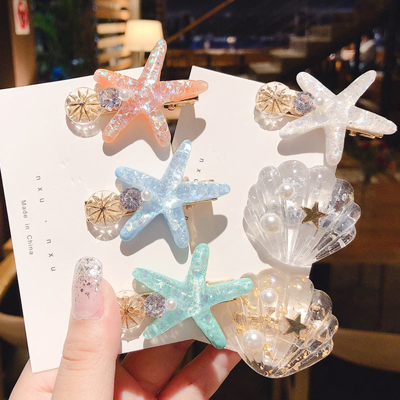 Starfish Hairpins for Girls – Ocean-Themed Summer Hair Clips