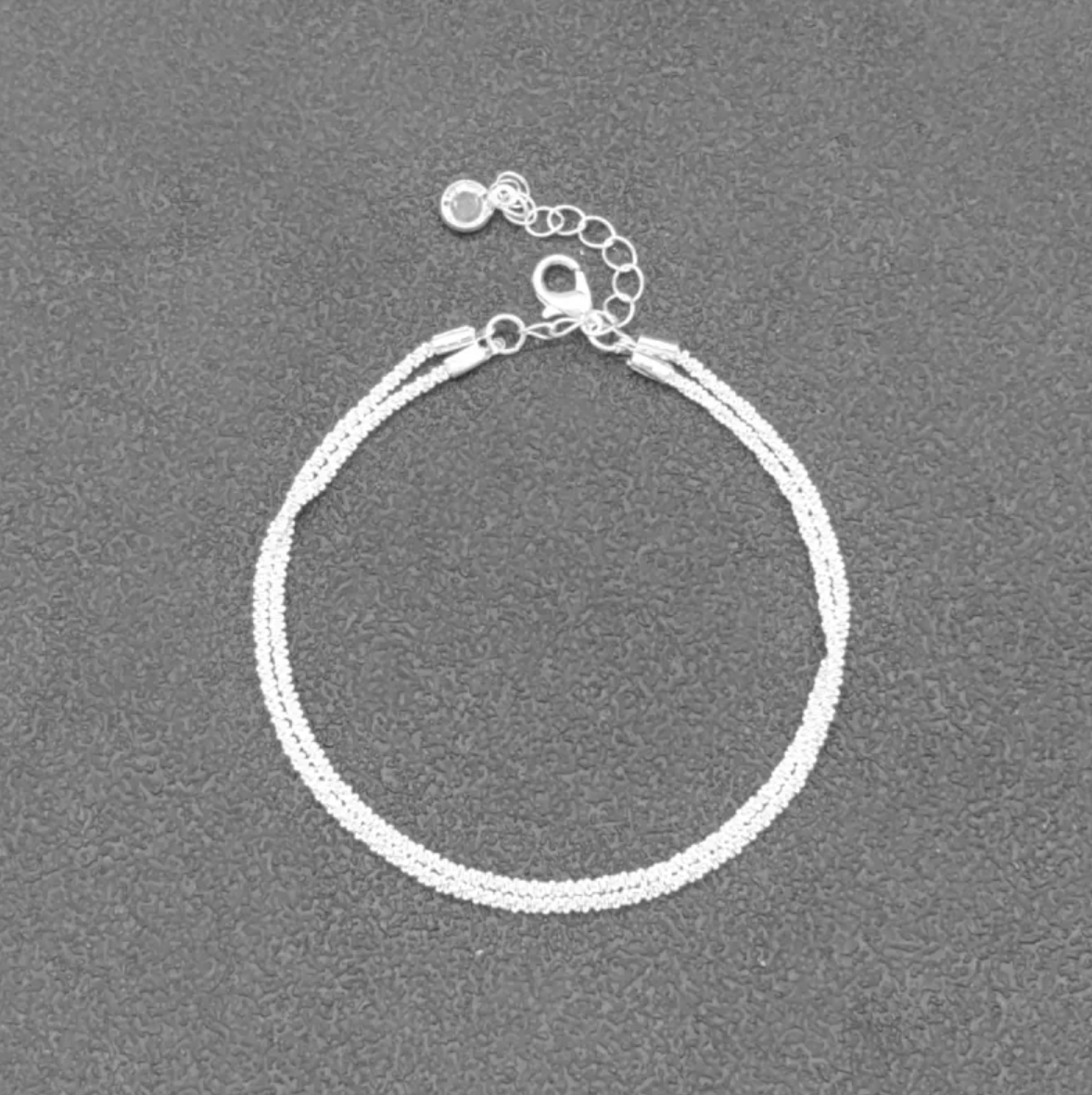 Double Layer Sparkling Anklet