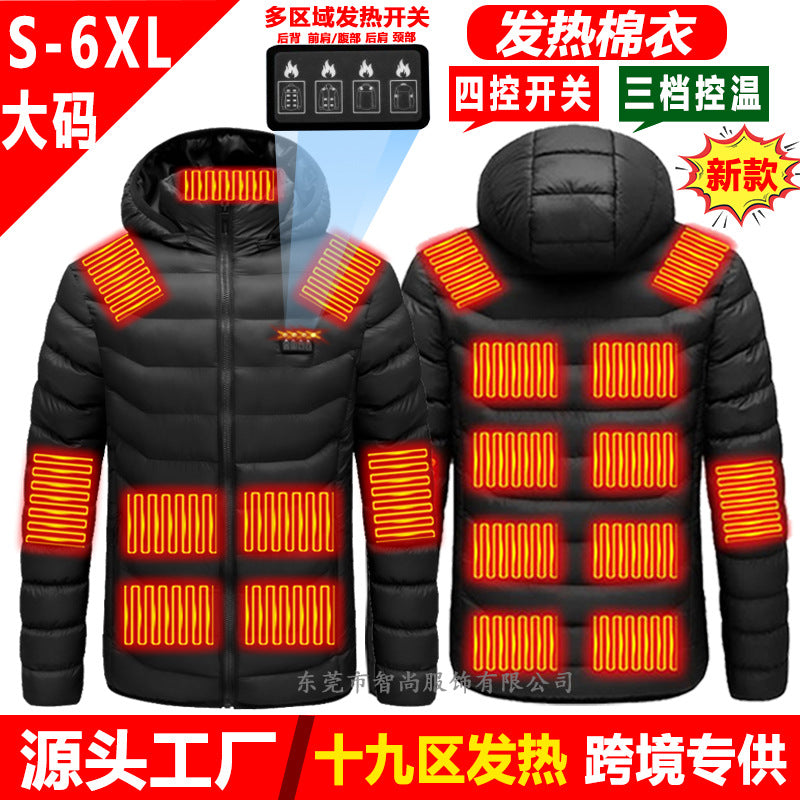 Smart Heated USB Graphene Jacket – Unisex Adjustable Winter Heating Jacket, S–6XL