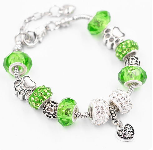 Unisex Colorful Glass Bead Bracelet – Zodiac Crystal-Style Fashion Jewelry