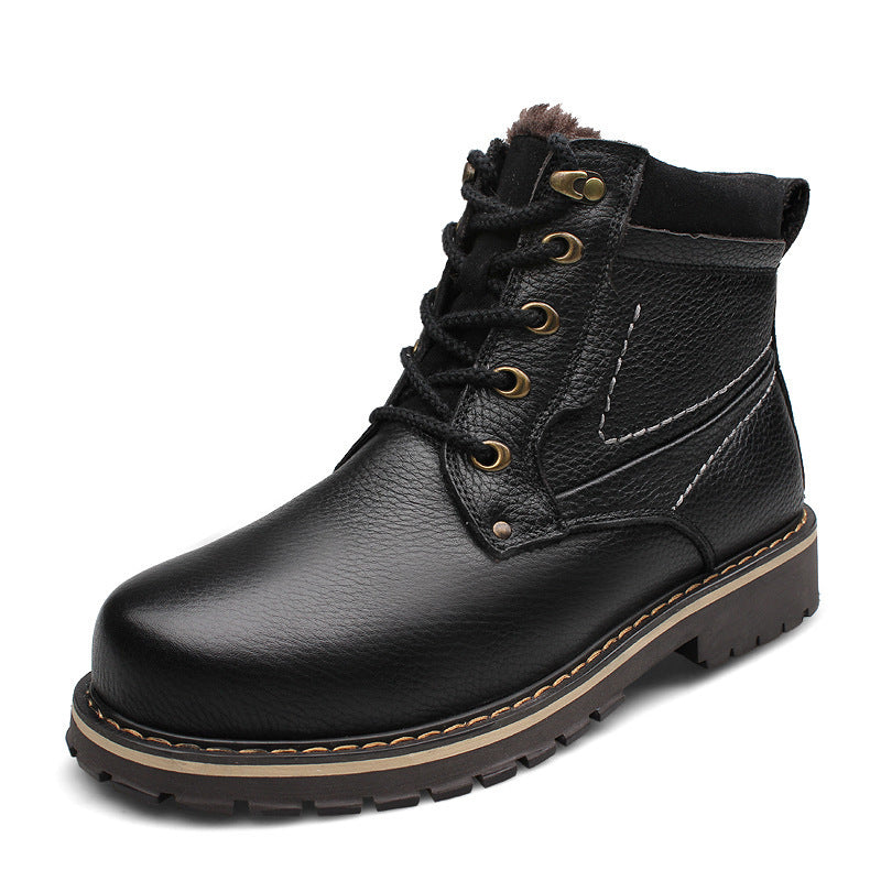 Men’s Winter Martin Boots – Warm Fleece-Lined Casual Footwear