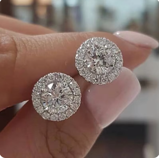 Elegant Zircon Geometric Earrings for Women – Sparkling Modern Statement Jewelry