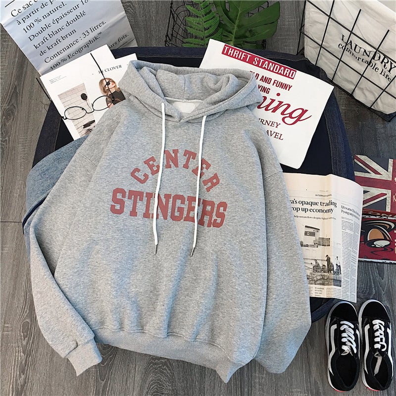 Women’s Loose Hooded Long-Sleeve Sweater – Soft Polyester Casual Pullover, 6 Colors, S–2XL