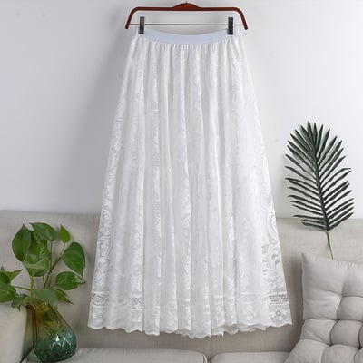 Lace Skirt – Elegant Embroidered Umbrella Skirt for Women