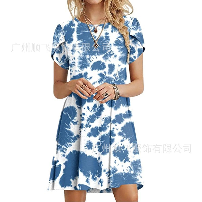 Printed Pocket Dress for Women – Casual Everyday Dress with Pockets